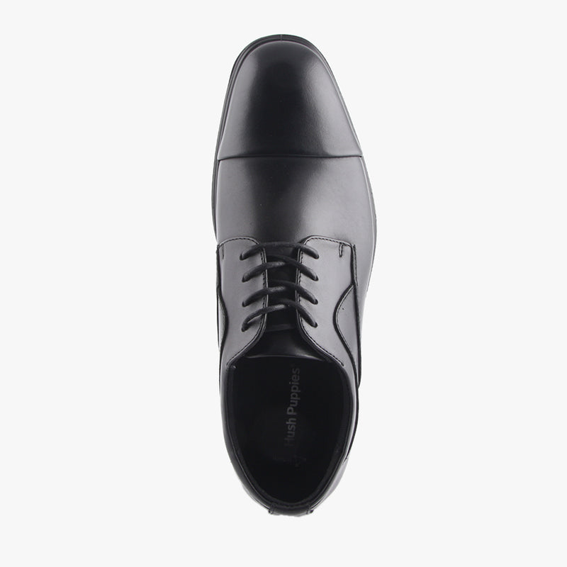 Stylish Black Leather Comfort Shoes by Hush Puppies